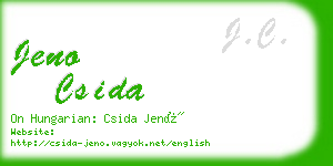 jeno csida business card